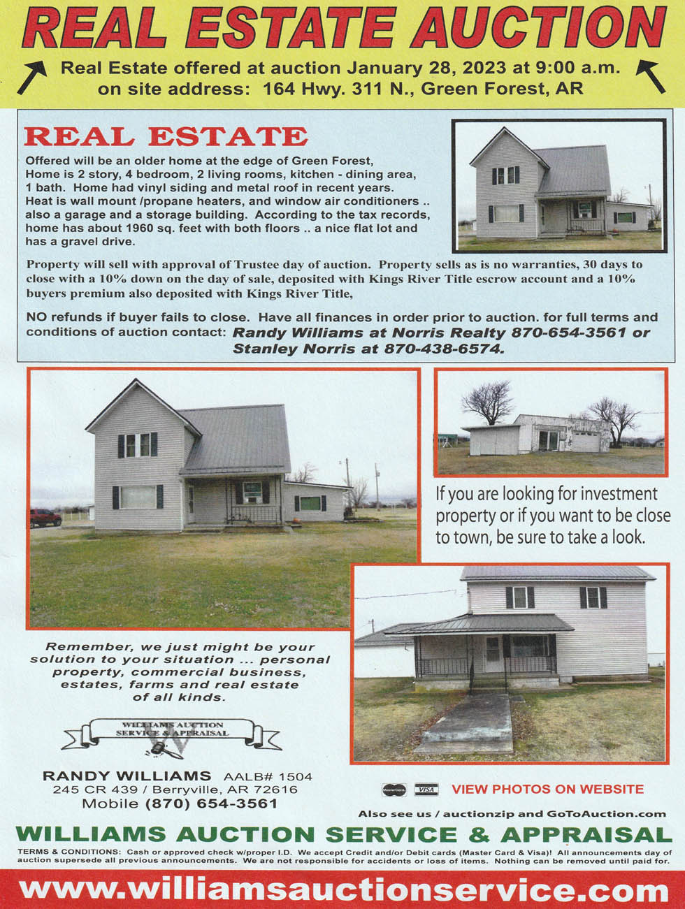 Green Forest Arkansas Real Estate Auction
