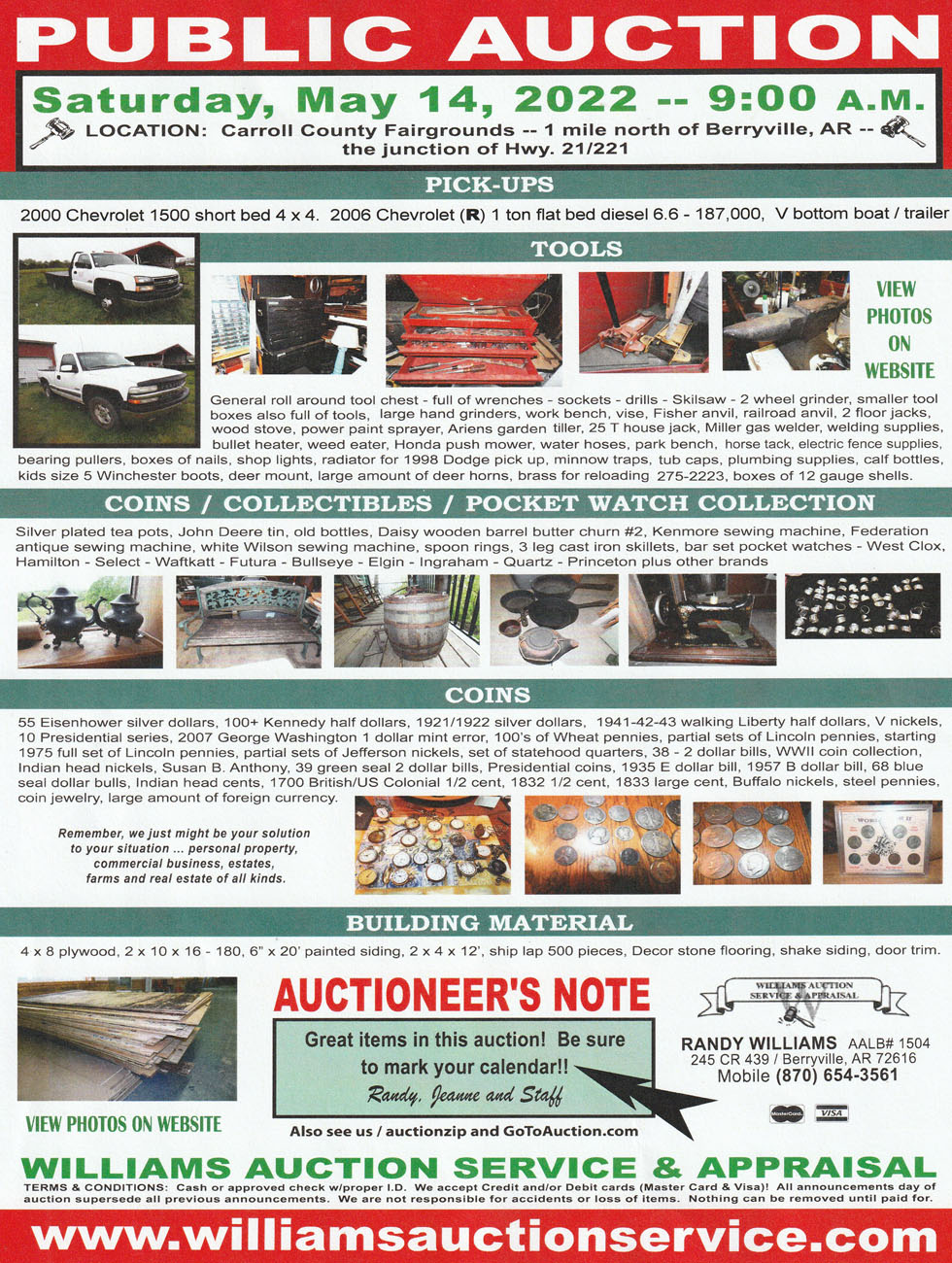 April 23, 2022 Public Auction