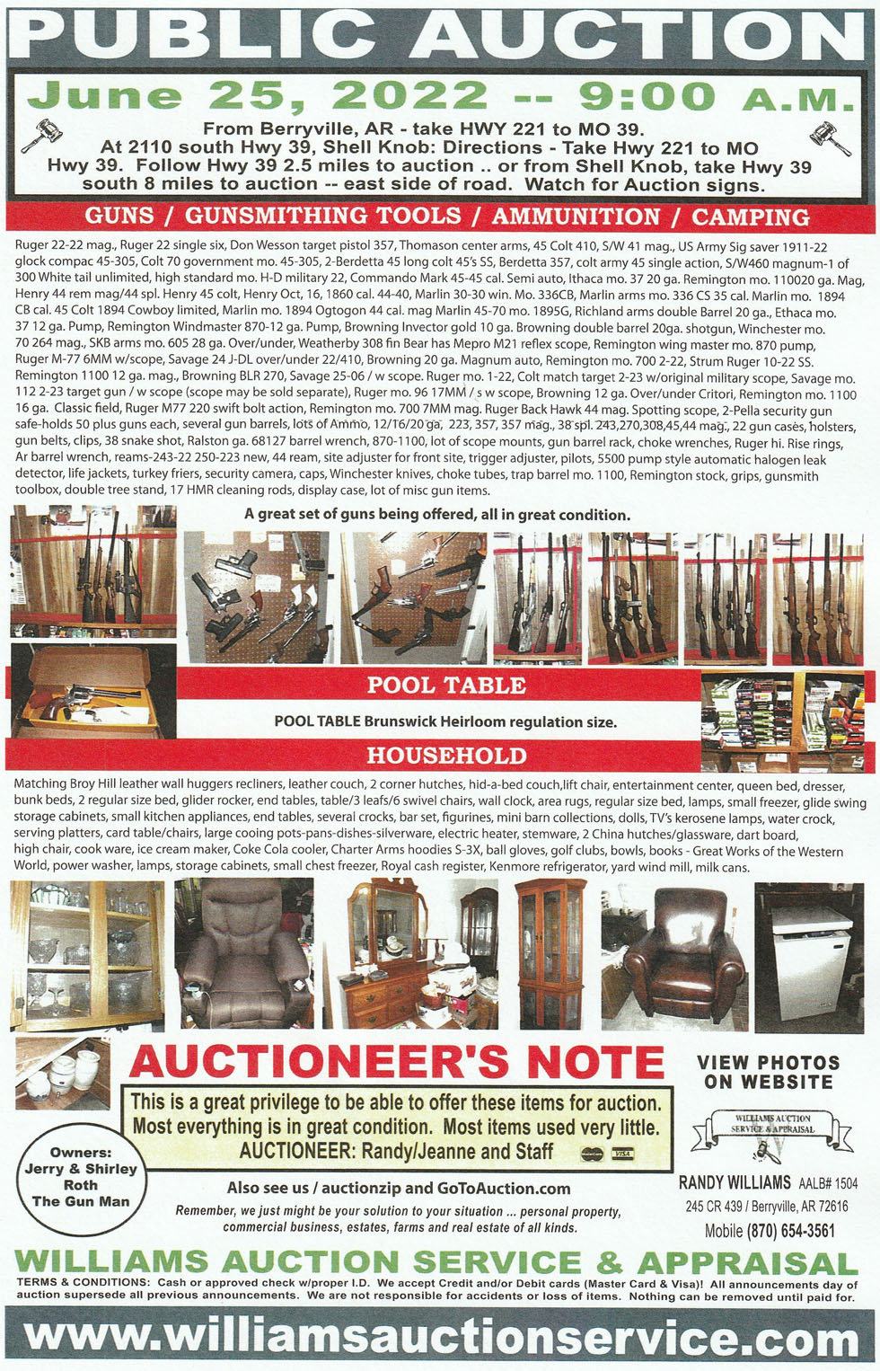 JUNE 25 2022 PUBLIC AUCTION