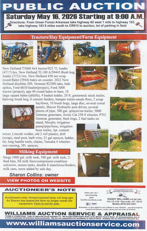 May 16 2026 Public Auction